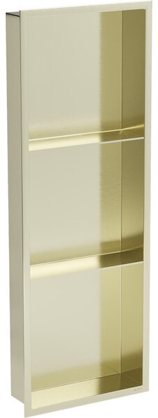 Mexen X-Wall-R вдлъбната полица с ръб и полица 90 x 30 см, злато, полирано с четка - 1950903010S