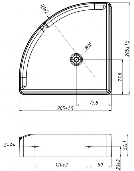 Mexen X-Wall-S ъглова стенна полица SMC 20,5 x 20,5 см, бяла - 1901202005