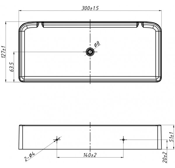 Mexen X-Wall-S стенен рафт SMC 30 x 12,7 cm, бял - 1901301305