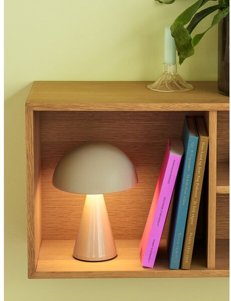 Кремава LED затъмняваща се настолна лампа (височина 20 cm) Mush – Hübsch