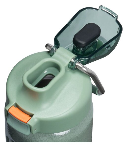 Зелена бутилка за пътуване бутилка от неръждаема стомана 470 ml Wellspring Bottle Hammertone Green – Stanley