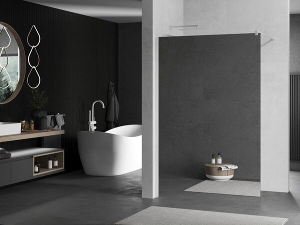 Mexen Kioto стена за душ Walk-in 100 x 200 cm, огледало 8 mm, бяла - 800-10-101-20-50
