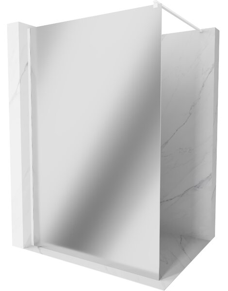 Mexen Kioto стена за душ Walk-in 100 x 200 cm, огледало 8 mm, бяла - 800-10-101-20-50