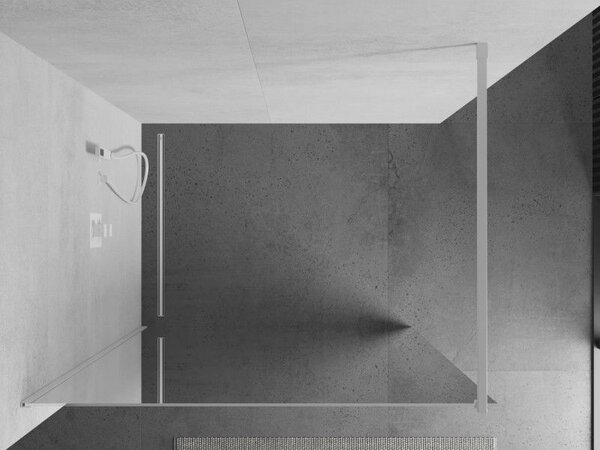 Mexen Kioto стена за душ Walk-in 100 x 200 cm, огледало 8 mm, бяла - 800-10-101-20-50