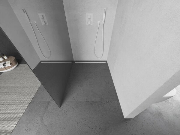 Mexen Kioto стена за душ Walk-in 100 x 200 cm, огледало 8 mm, бяла - 800-10-101-20-50