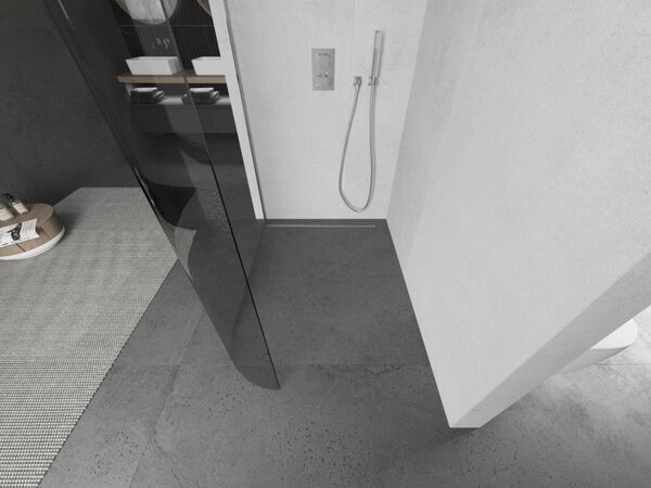 Mexen Kioto-R заоблен параван за душ Walk-in 80 x 200 см, прозрачен 8 мм, хром - 800-080-101-01-06