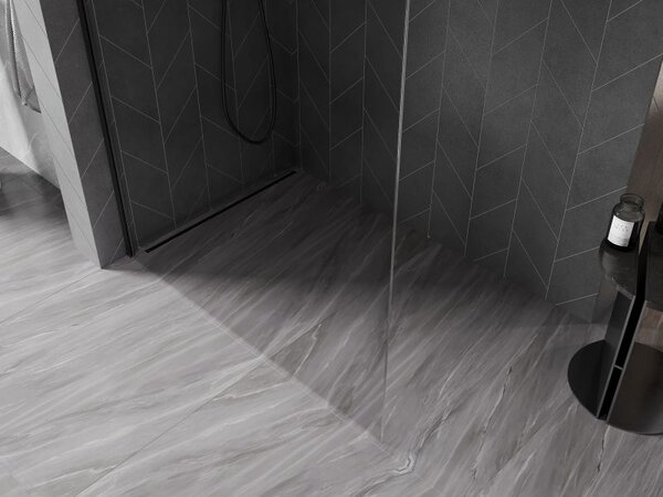 Mexen Kioto-X душ кабина Walk-in 70 x 200 см, прозрачно 10 мм, черен - 800-070-101-70-00-X