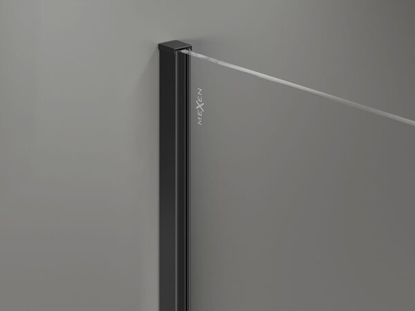 Mexen Kioto-X стена за душ кабина Walk-in 160 x 200 cm, графит 10 мм, черна - 800-160-101-70-40-X