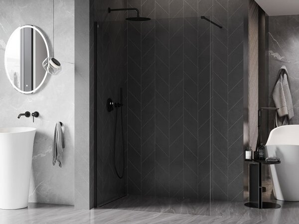 Mexen Kioto-X душ кабина Walk-in 70 x 200 см, прозрачно 10 мм, черен - 800-070-101-70-00-X