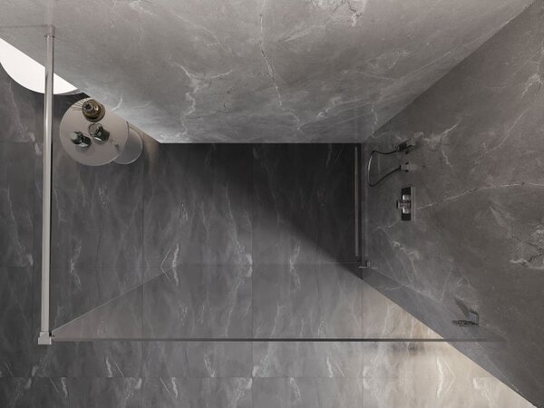 Mexen Lunar стъклена преграда за душ Walk-in дясна 90 x 200 см, прозрачна 8 мм, хром - 830-090-000-01-00-P