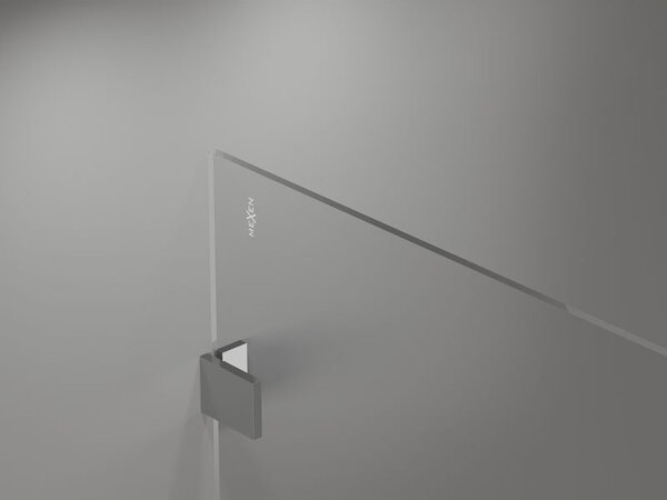 Mexen Lunar стъклена преграда за душ Walk-in дясна 90 x 200 см, прозрачна 8 мм, хром - 830-090-000-01-00-P