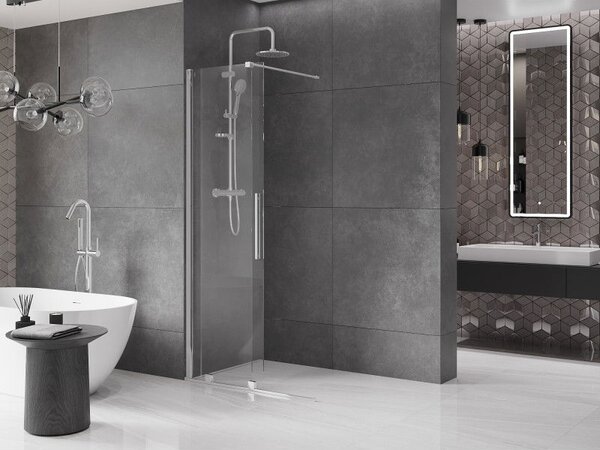 Mexen Velar плъзгаща се душ стена Walk-in 70 x 200 cm, прозрачна 8 mm, хром - 871-070-000-03-01