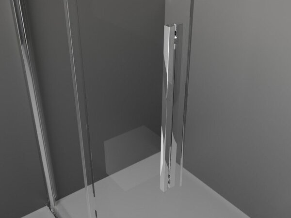 Mexen Velar L плъзгаща се душ стена Walk-in 100 x 200 см, прозрачно 8 мм, хром - 871-100-003-03-01