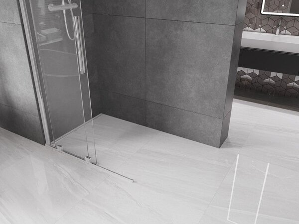 Mexen Velar плъзгаща се душ стена Walk-in 70 x 200 cm, прозрачна 8 mm, хром - 871-070-000-03-01