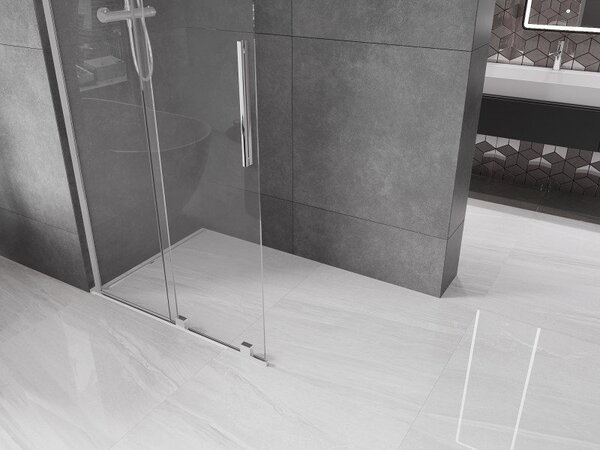 Mexen Velar L плъзгаща се душ стена Walk-in 100 x 200 см, прозрачно 8 мм, хром - 871-100-003-03-01