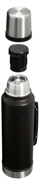 Черен термос от неръждаема стомана 1,4 l Legendary Classic Bottle Black 2.0 – Stanley