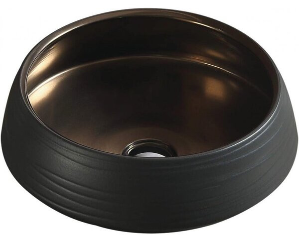 Mexen Ariana кухненска мивка върху плот 43 x 43 см, черна/златна - 22054366