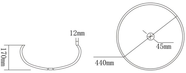 Mexen Celia стъклена умивалник върху плот 44 x 44 cm, прозрачен - 24034400