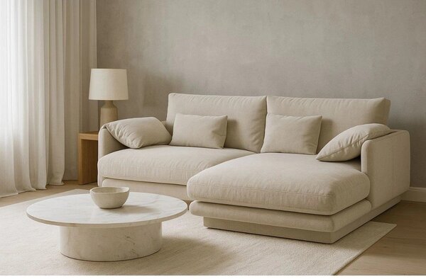 Бежов ъглов диван (десен ъгъл) Torino – Micadoni Home