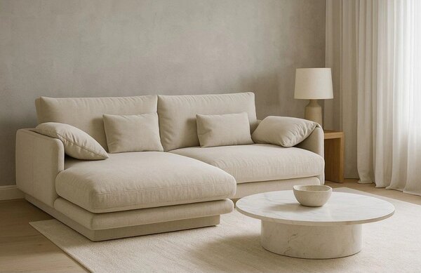 Бежов ъглов диван (ляв ъгъл) Torino – Micadoni Home