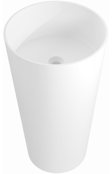 Mexen Onyx-01 свободно стояща мивка от конгломерат 45 x 45 см, бяла мат - 26524500