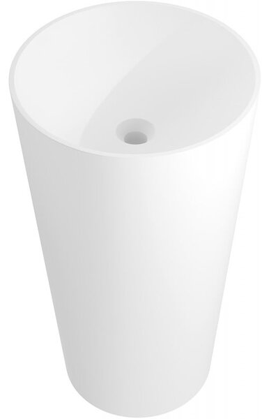 Mexen Onyx-03 свободностояща мивка от конгломерат 45 x 45 см, бял мат - 26534500
