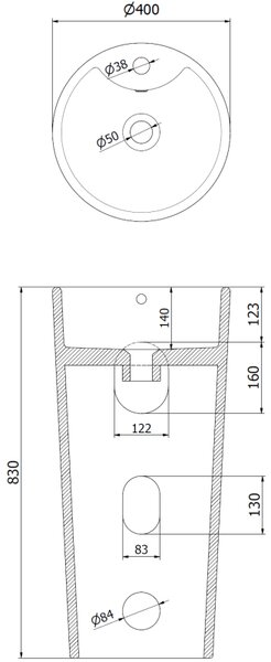 Mexen Rena самостоятелна мивка 40 x 40 см, бяла - 26014000