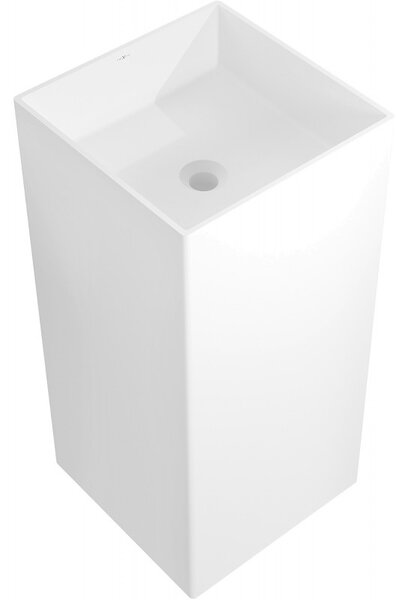 Mexen Xola-1 свободностояща мивка от конгломерат 40 x 40 cm, бяла мат - 26594000