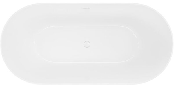 Mexen Luna Slim свободностояща вана 170 x 75 см, бяла, бял преливник - 52041707500-20