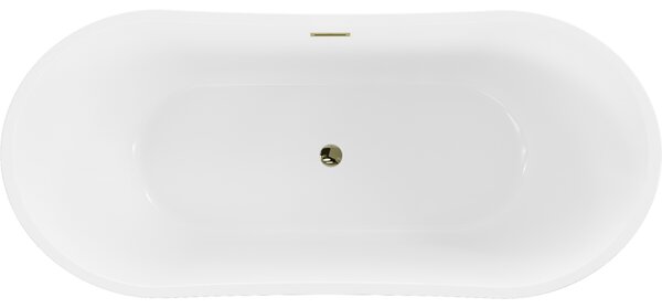 Mexen Montana самостоятелна вана 150 x 75 см, бяла, златен прелив - 52011507500-50