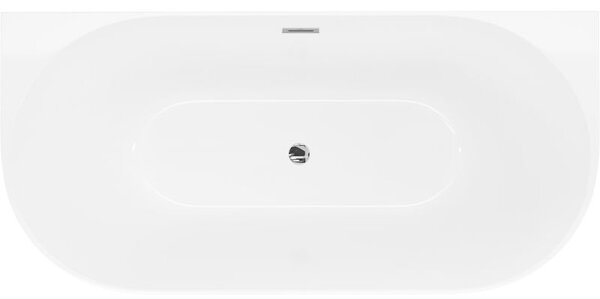 Mexen Oval Slim свободностояща вана до стената 170 x 80 см, бяла, хром преливник - 52661708000-01
