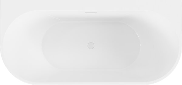 Mexen Oval+ свободно стояща вана до стена 170 x 80 см, бяла, преливник бял - 52681708000-20