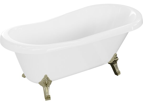 Mexen Retro самостоятелна вана 150 x 73 см, бяла, златни крака - 53251507300-50