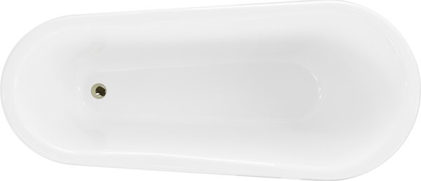 Mexen Retro свободно стояща вана 170 x 75 см, бяла, със златни крака - 53251707500-50