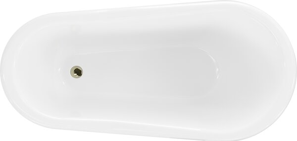 Mexen Retro самостоятелна вана 150 x 73 см, бяла, златни крака - 53251507300-50