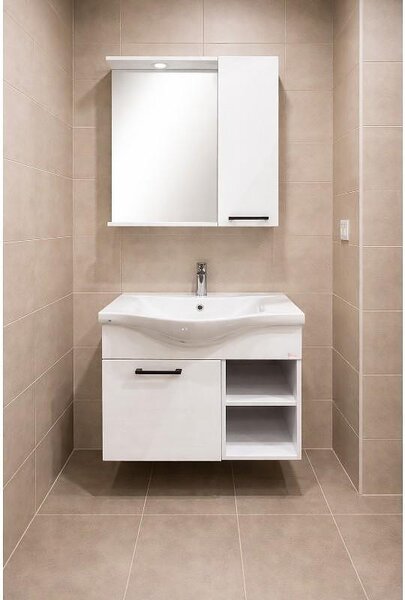 Модулен шкаф за баня Asya Eco - 65 cm, бял