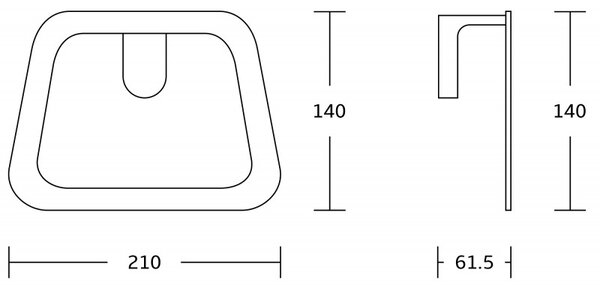 Mexen Lea закачалка за кърпи, хром - 7026032-00