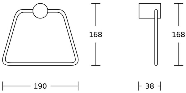 Mexen Aron закачалка за кърпи, черно/златно - 7088132-57