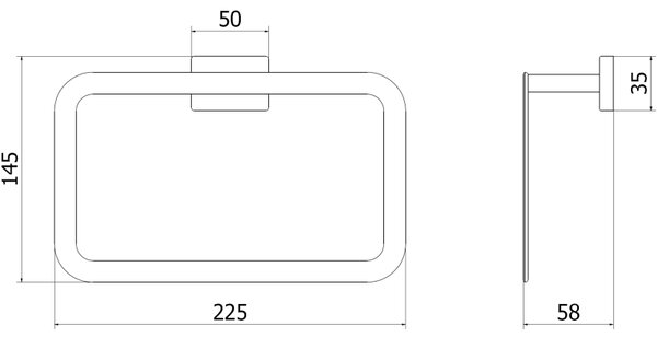 Mexen Arno закачалка за кърпа, златна - 7020732-50