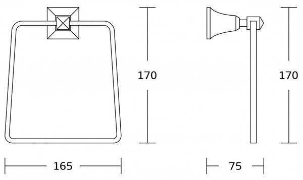 Mexen Dalia закачалка за кърпи, златна - 7017332-50