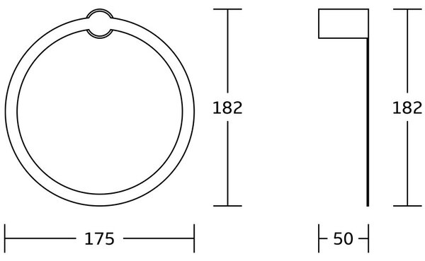 Mexen Base закачалка за кърпи, златен - 7088232-50