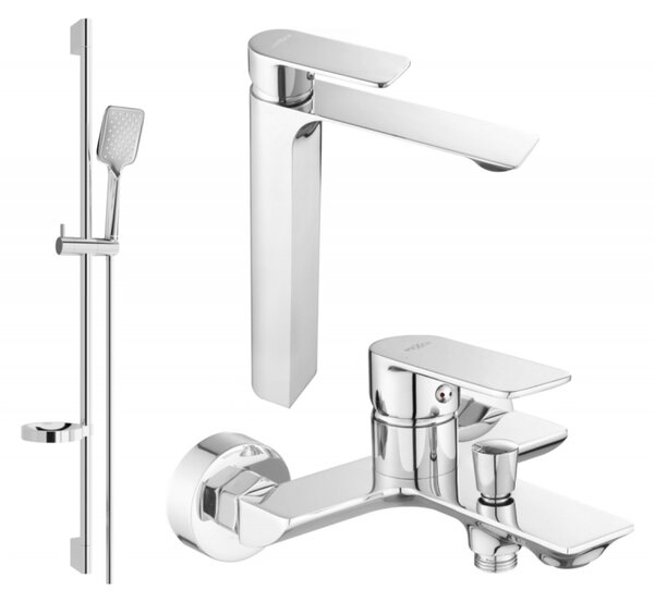 Mexen Alexa DQ62 комплект за вана, хром - 71213DS62-00