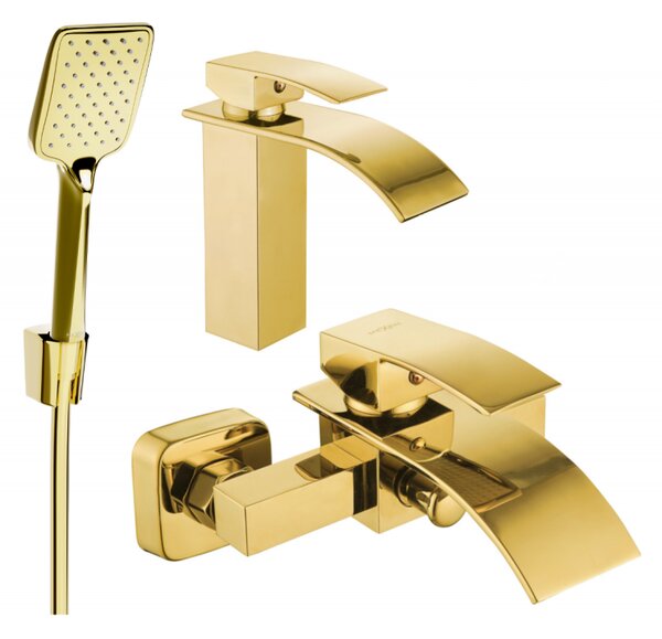 Mexen Aries R62 комплект вана, златен - 744803R62-50