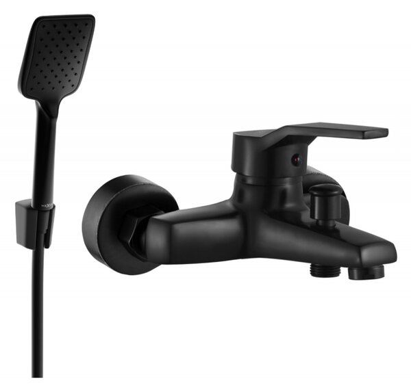 Mexen Caro R62 батерия за вана с душ комплект, черна - 74663R62-70