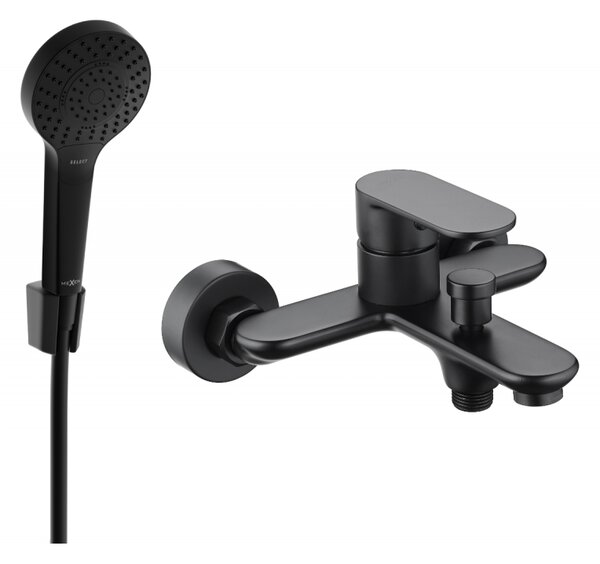 Mexen Milo R05 смесител за вана с душ комплект, черен - 7133R05-70