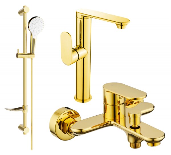 Mexen Milo DF05 комплект за вана, златен - 713153DF05-50