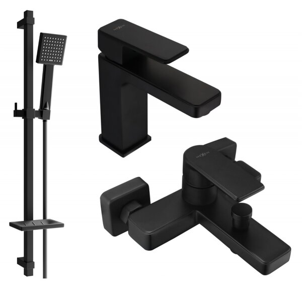 Mexen Mino DQ45 комплект за вана, черен - 72403DQ45-70