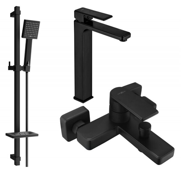 Mexen Mino DQ45 комплект за вана, черен - 72413DQ45-70