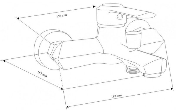 Mexen Sabre R62 комплект за вана, бял - 72103R62-20