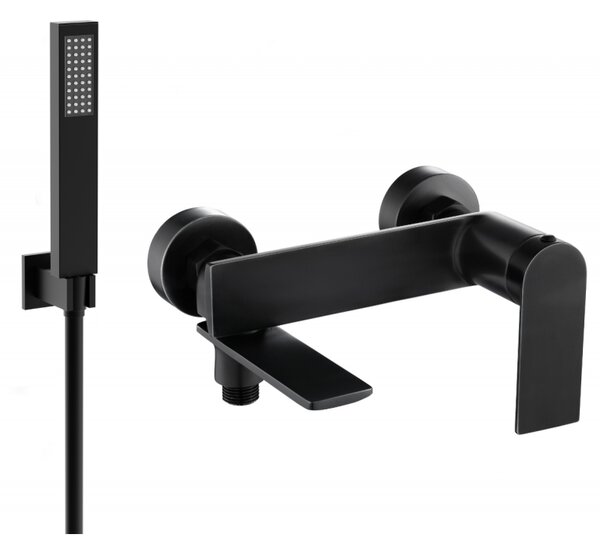 Mexen Zero R02 смесител за вана с душ комплект, черен - 7113R02-70